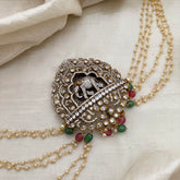 Exquisite Victorian Diamond Elephant Jada Billai with Pearl Maatil-Beads-G13101